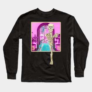 Skeleton in the pink Spanish shop Long Sleeve T-Shirt